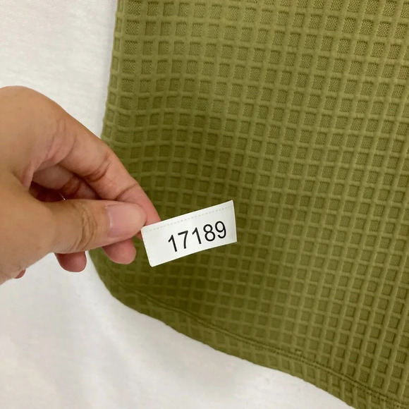 New Max Studio Green Crew Neck Waffle Textured Knit Relaxed Fit Top Large - Picture 12 of 12